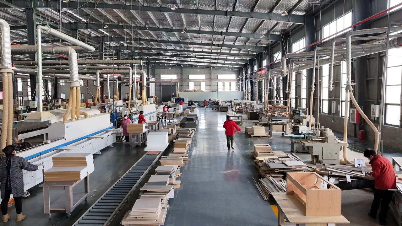 FAME production workshop — CNC panel processing line