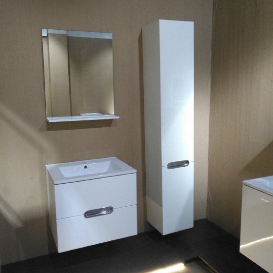 MF-1706 24 Inch MDF PVC Melamine Bathroom Vanities Single Sink Painting PVC Filming Melamine view 2