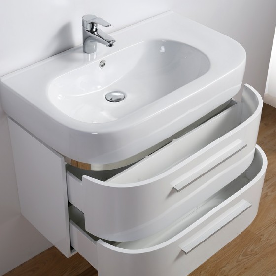 MF-1605 30 inch PVC MDF bathroom vanity cabinet High glossy painting view 2