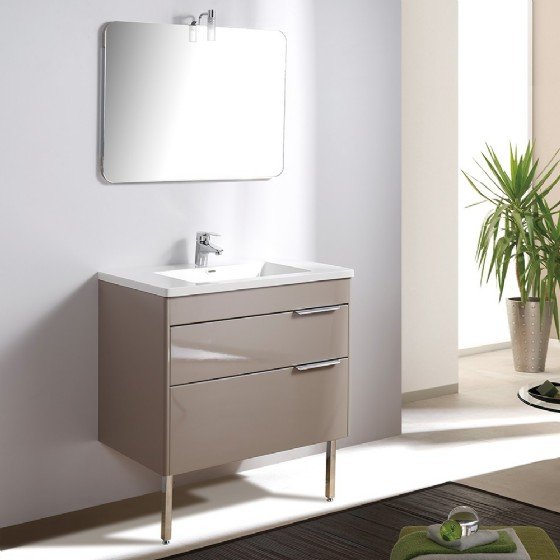 30 inch MDF bathroom cabinet with melamine view 2