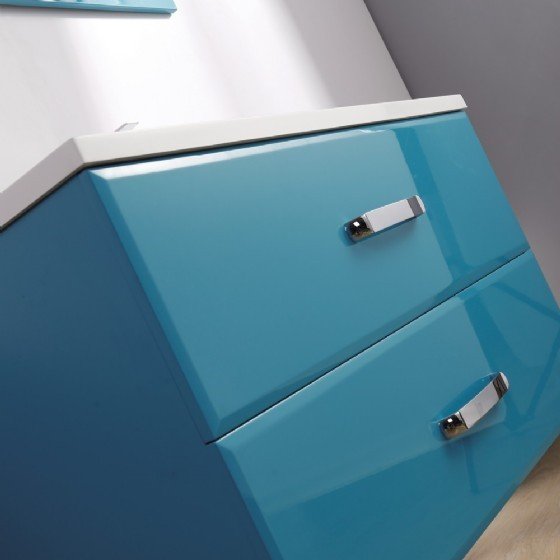 48 inch Double basin MDF bathroom cabinet with melamine view 2