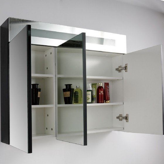 30 inch MDF bathroom vanity cabinet High glossy painting view 3