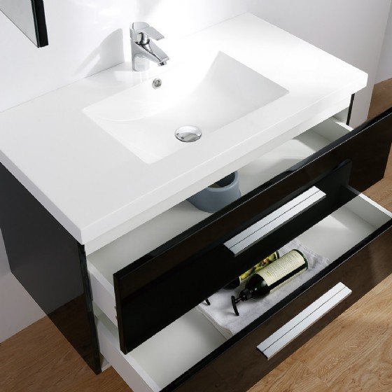 30 inch MDF bathroom vanity cabinet High glossy painting view 2