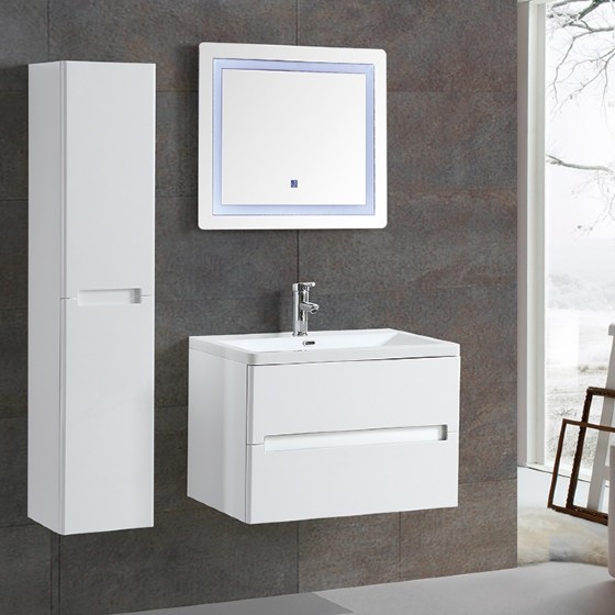 MF-1701 30 Inch MDF PVC Melamine Bathroom Vanities Single Sink Painting PVC Filming Melamine — FAME bathroom cabinet manufacturer