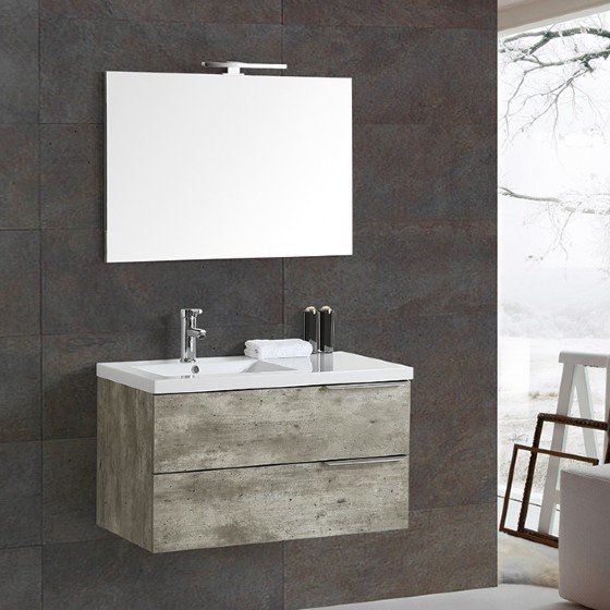 ML-1703 36 Inch MDF PVC Melamine Bathroom Vanities Single Sink Painting PVC Filming Melamine | FAME OEM Bathroom Vanity Manufacturer — FAME OEM bathroom vanity