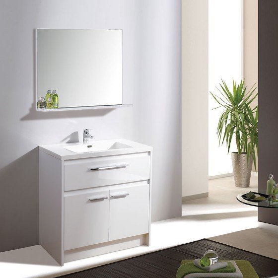 MF-1619 30 inch PVC MDF bathroom vanity cabinet High glossy painting | FAME OEM Bathroom Vanity Manufacturer — FAME OEM bathroom vanity