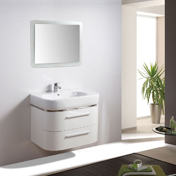 MF-1605 30 inch PVC MDF bathroom vanity cabinet High glossy painting — FAME bathroom cabinet manufacturer