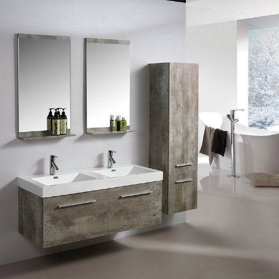ML-1601 48 inch MDF bathroom cabinet with high glossy painting | FAME OEM Bathroom Vanity Manufacturer — FAME OEM bathroom vanity