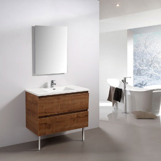 36 inch MDF bathroom vanity cabinet High glossy painting | FAME OEM Bathroom Vanity Manufacturer — FAME OEM bathroom vanity