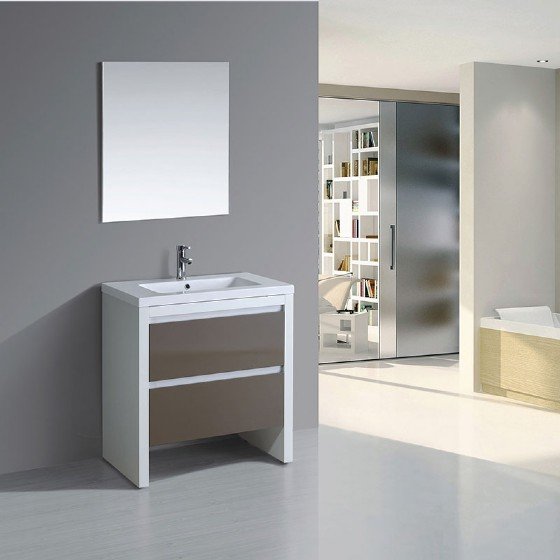 MF-1521 30 inch MDF bathroom cabinet with high glossy painting | FAME OEM Bathroom Vanity Manufacturer — FAME OEM bathroom vanity