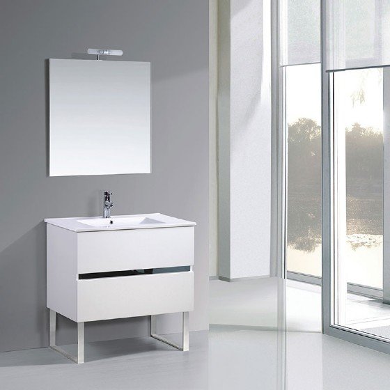 MF-1502 30 inch MDF bathroom cabinet with high glossy painting | FAME OEM Bathroom Vanity Manufacturer — FAME OEM bathroom vanity