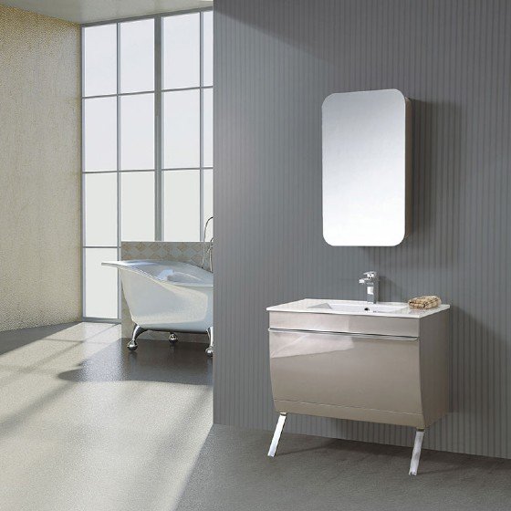 MF-1527 36 inch MDF bathroom cabinet with high glossy painting | FAME OEM Bathroom Vanity Manufacturer — FAME OEM bathroom vanity