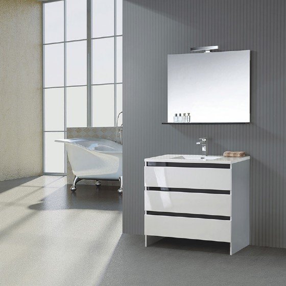 MF-1520 30 inch MDF bathroom cabinet with high glossy painting | FAME OEM Bathroom Vanity Manufacturer — FAME OEM bathroom vanity
