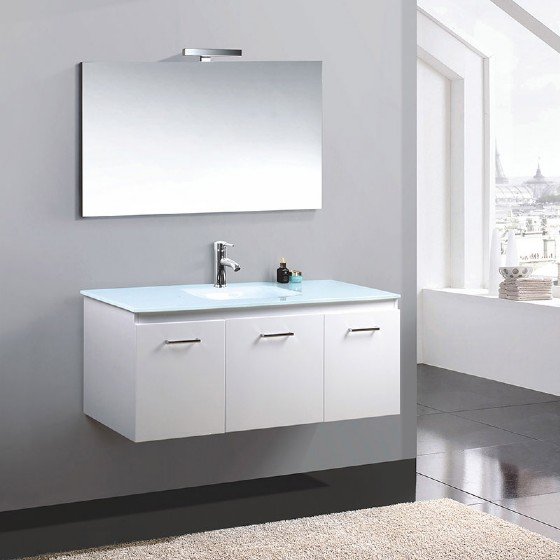 MF-1513 48 inch Double basin MDF bathroom cabinet with high glossy painting | FAME OEM Bathroom Vanity Manufacturer — FAME OEM bathroom vanity