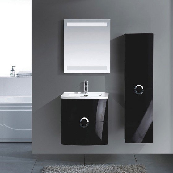 MF-1526 24 inch MDF bathroom cabinet with high glossy painting | FAME OEM Bathroom Vanity Manufacturer — FAME OEM bathroom vanity