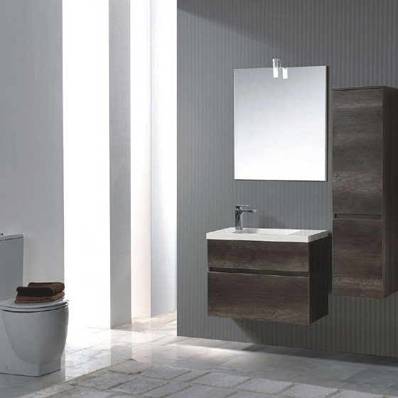 ML-1503 24 Inch MDF PVC Melamine Bathroom Vanities Double Sink Painting PVC Filming Melamine | FAME OEM Bathroom Vanity Manufacturer — FAME OEM bathroom vanity