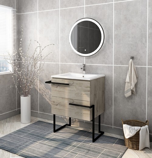 MLYJ-28 Fame 24 Inch MDF Bathroom Vanities Single Sink Painting — FAME bathroom cabinet manufacturer
