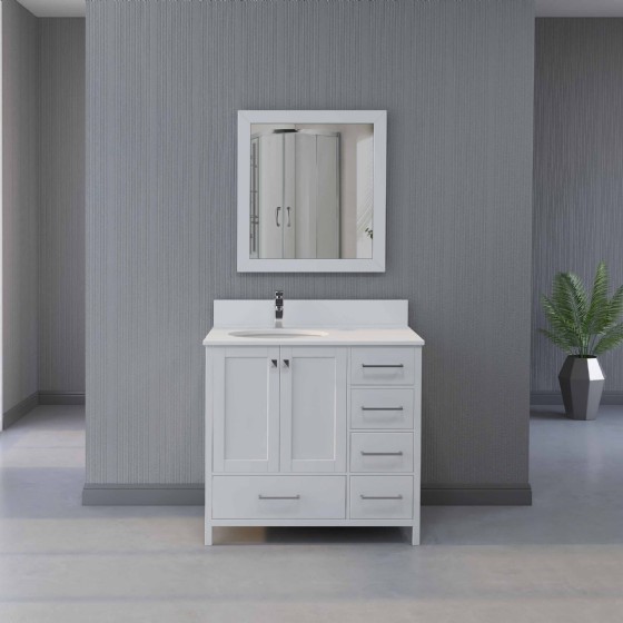 MPYJ-45 Fame 36 Inch MDF Bathroom Vanities Single Sink Painting — FAME bathroom cabinet manufacturer
