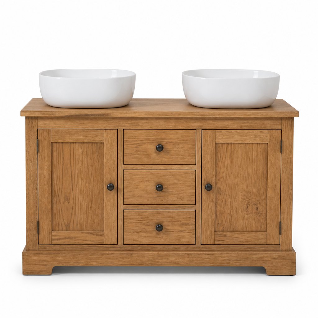 SW-1503 48 inch Solid Wood double bathroom vanities | FAME OEM Bathroom Vanity Manufacturer — FAME OEM bathroom vanity
