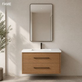 US &middot; Floating Warm Oak Vanity