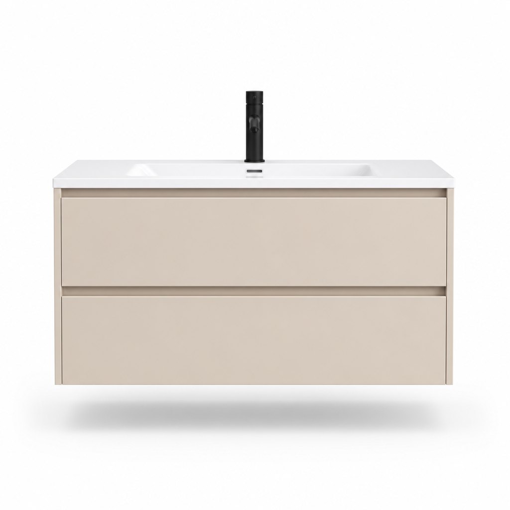1000mm Beige Integrated Vanity — FAME OEM bathroom vanity