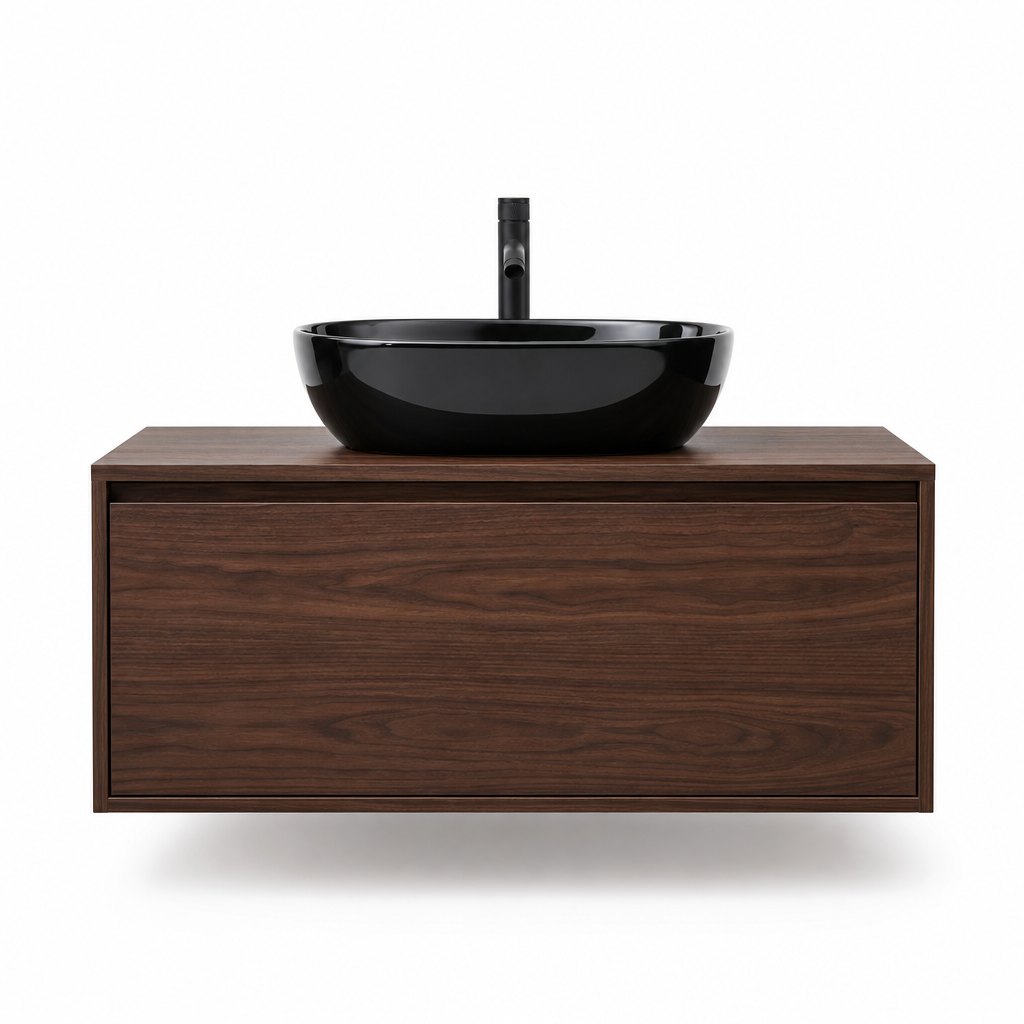 1000mm Dark Walnut Vanity — FAME OEM bathroom vanity
