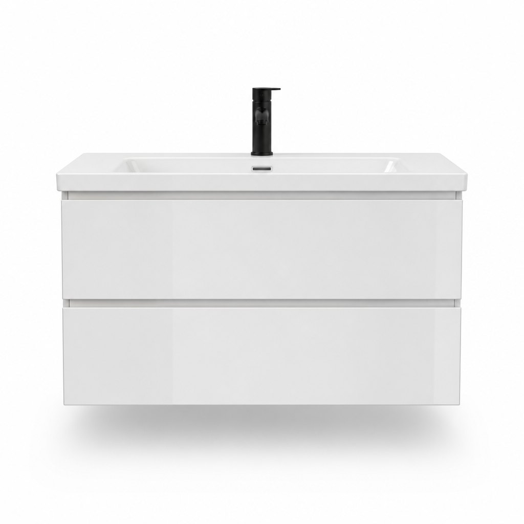 1000mm PVC Gloss Vanity — Fully Waterproof, High Gloss — FAME bathroom cabinet manufacturer