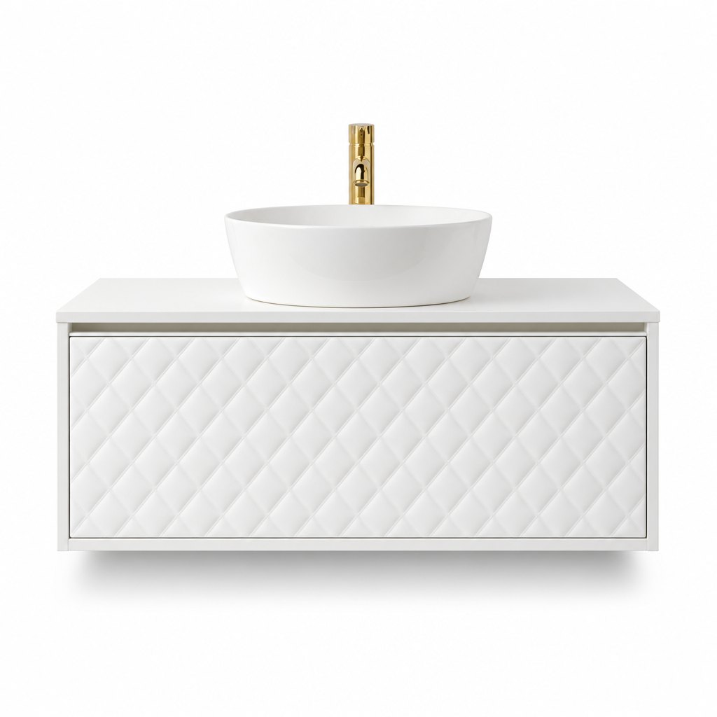 1000mm Quilted White Gold Vanity — FAME OEM bathroom vanity
