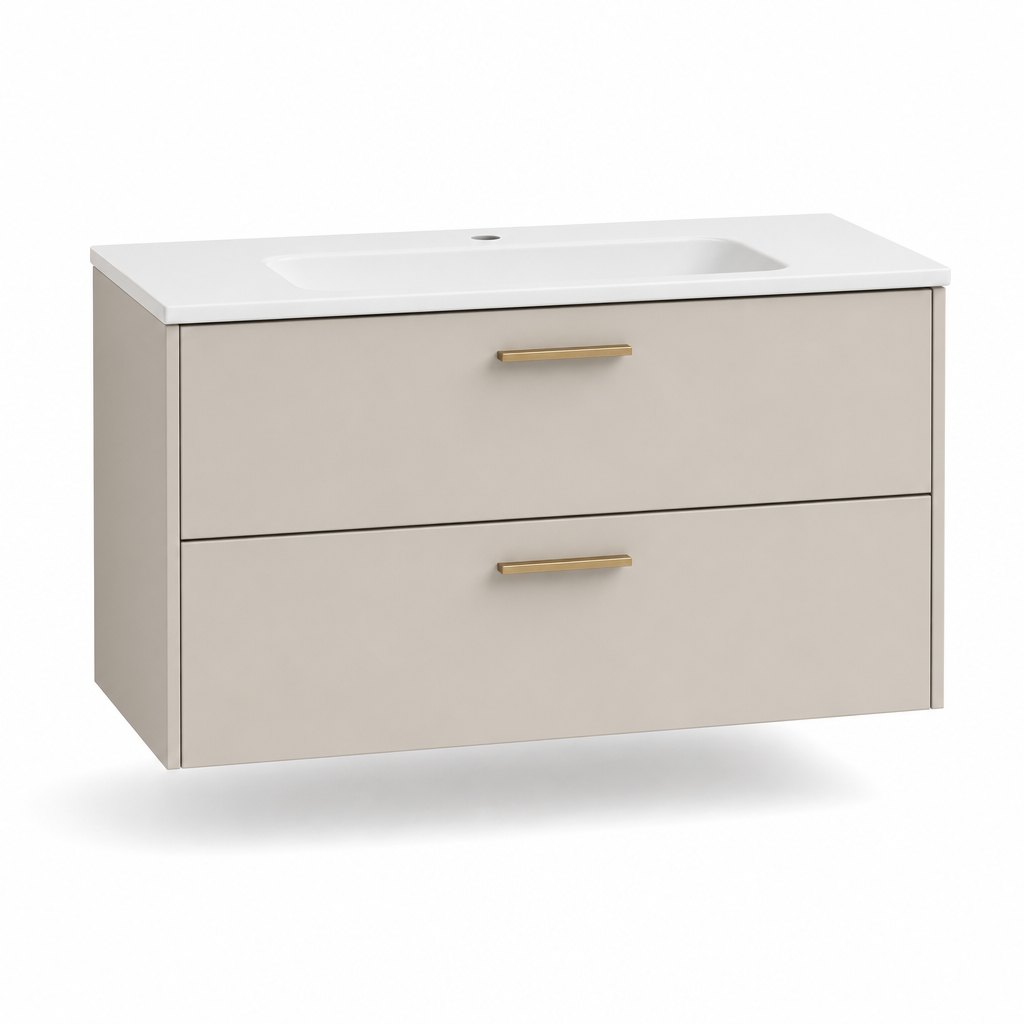 1000mm Short-Projection Wall-Hung Vanity — 395mm Deep for the 1.5-Metre Bathroom — FAME bathroom cabinet manufacturer