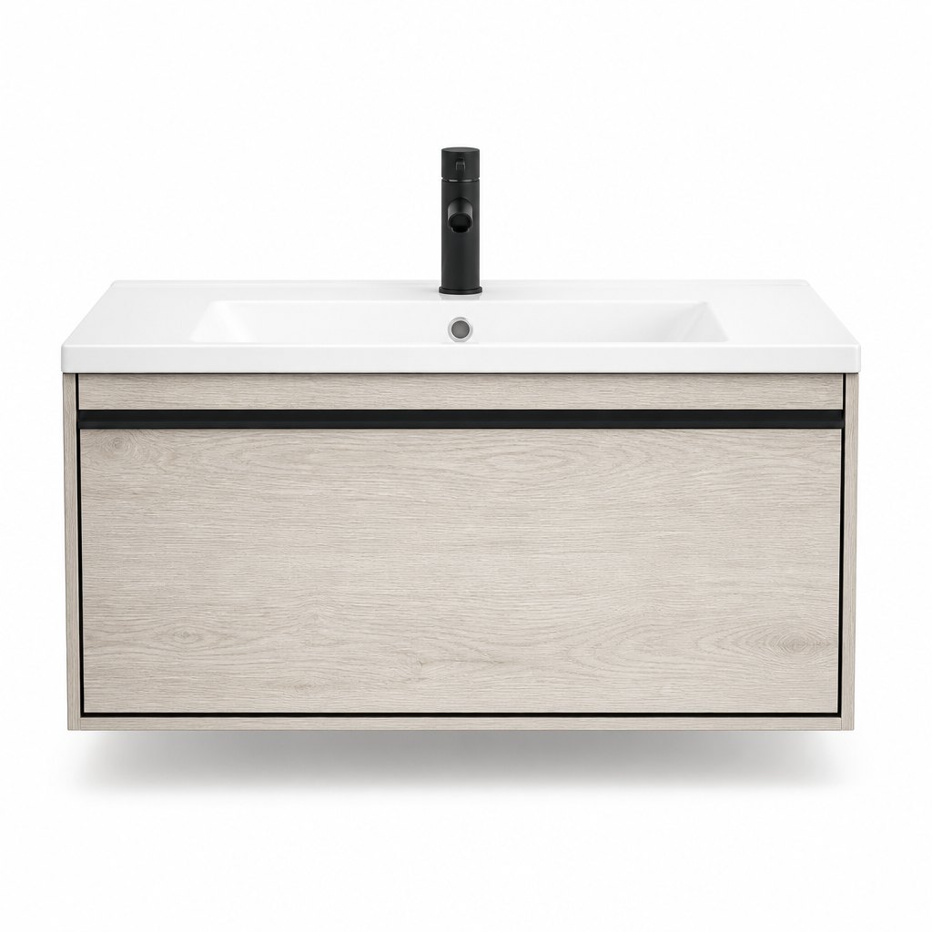 1000mm White-Oak Trim Vanity — FAME OEM bathroom vanity
