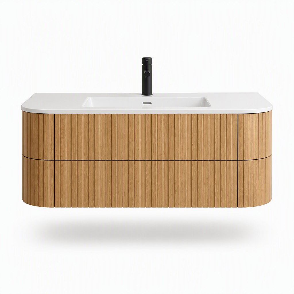 1200mm Arc-Side Fluted Vanity — FAME OEM bathroom vanity