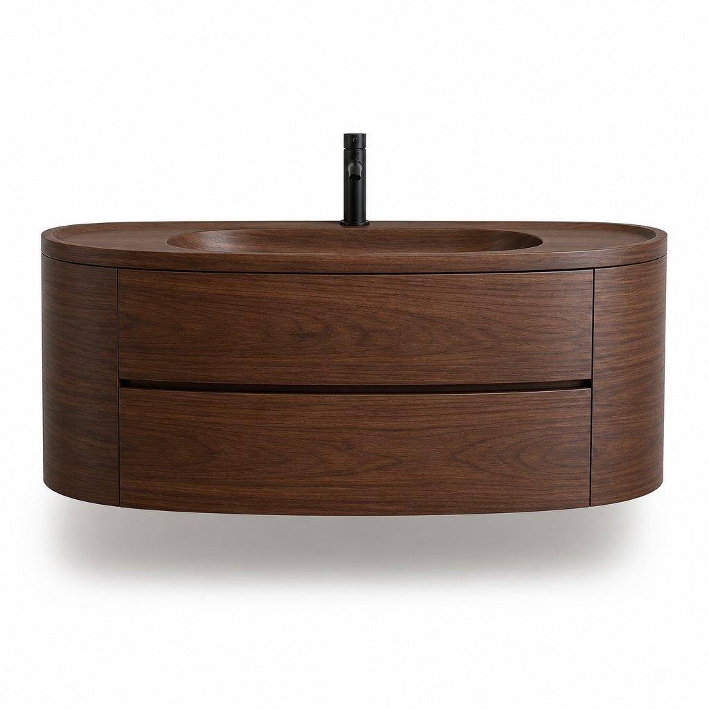 1200mm Barrel Curved Vanity — FAME OEM bathroom vanity