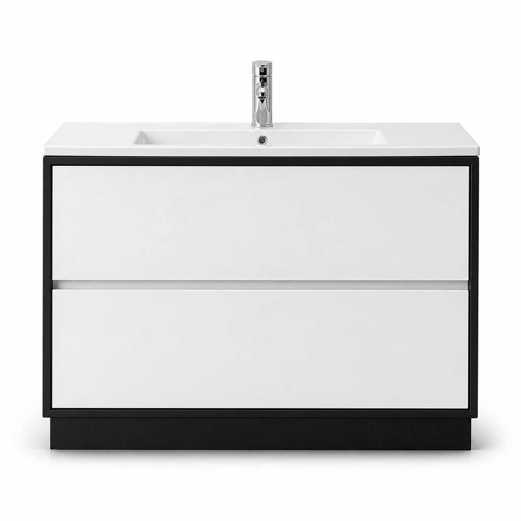 1200mm Black-Band White Vanity — FAME OEM bathroom vanity