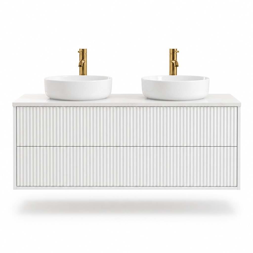 1200mm Fluted White Gold Vanity — FAME OEM bathroom vanity