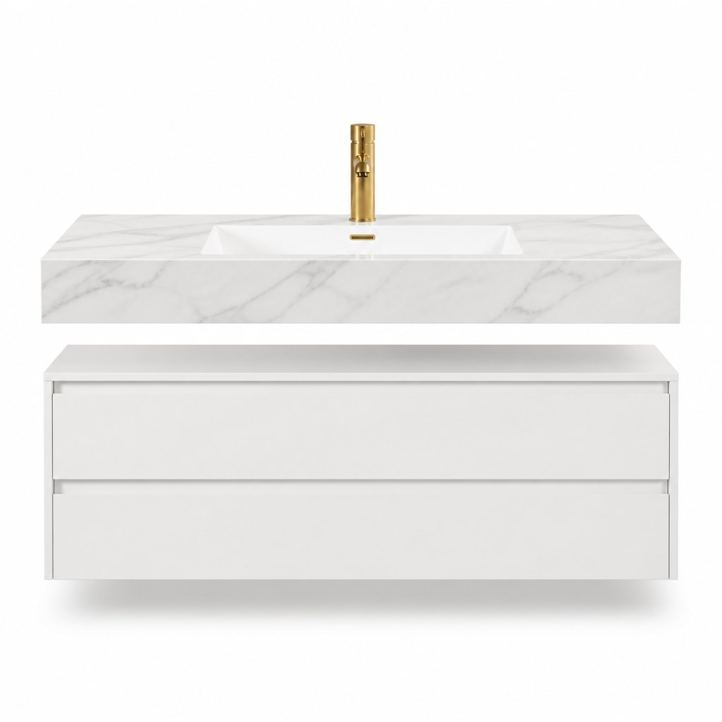 1200mm Marble-Top Floating Drawer Vanity — FAME OEM bathroom vanity