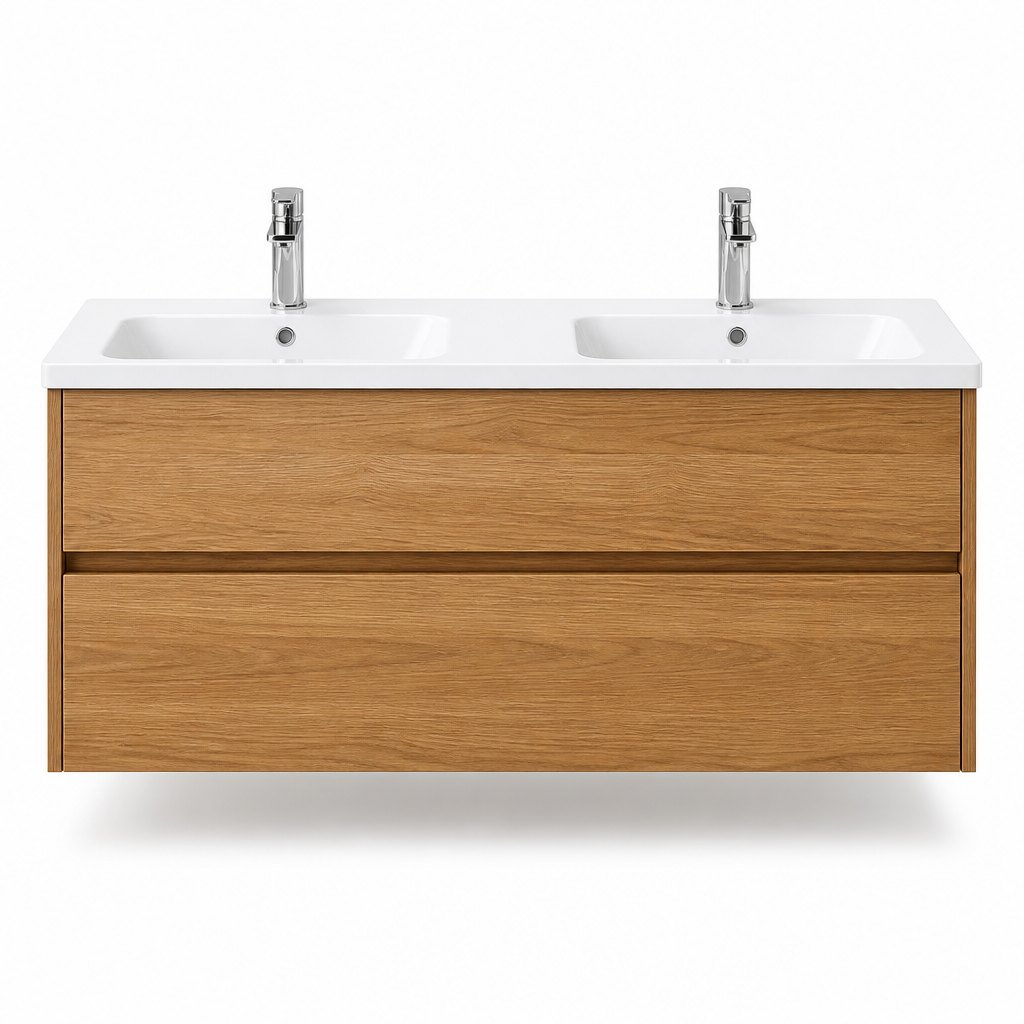 1200mm Wood-Grain Double Vanity — FAME OEM bathroom vanity