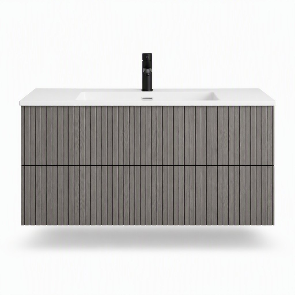 1200mm Wood-Slat Trim Vanity — FAME OEM bathroom vanity
