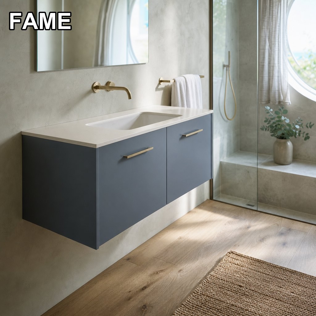 900mm Aluminium Floating Vanity — Coastal-Grade Waterproof Body in a real bathroom setting